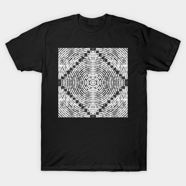 Geometric pattern in black and white T-Shirt by cocodes